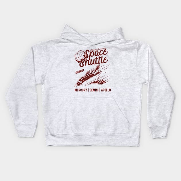 Space Shuttle Kids Hoodie by JakeRhodes